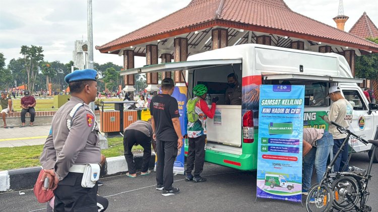 Polresta Sidoarjo Hadirkan Layanan Publik di Car Free Day Alun-alun